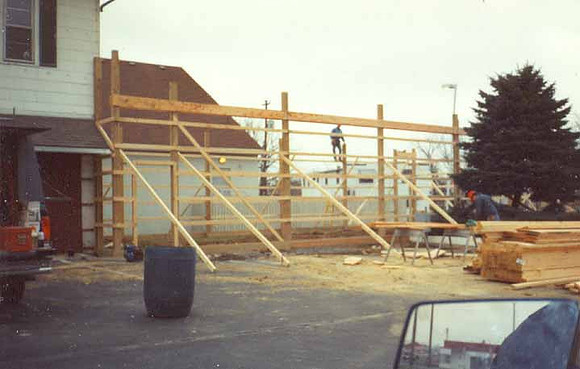 building being framed