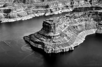Lake Powel Aerial B/W